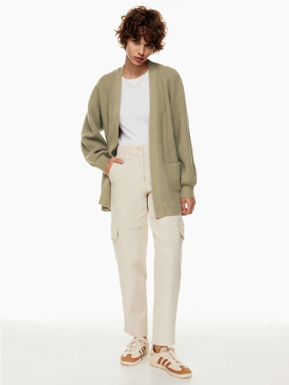 Aritzia Wilfred Free | Unwind Cartigan | Brown/Beige | Size M